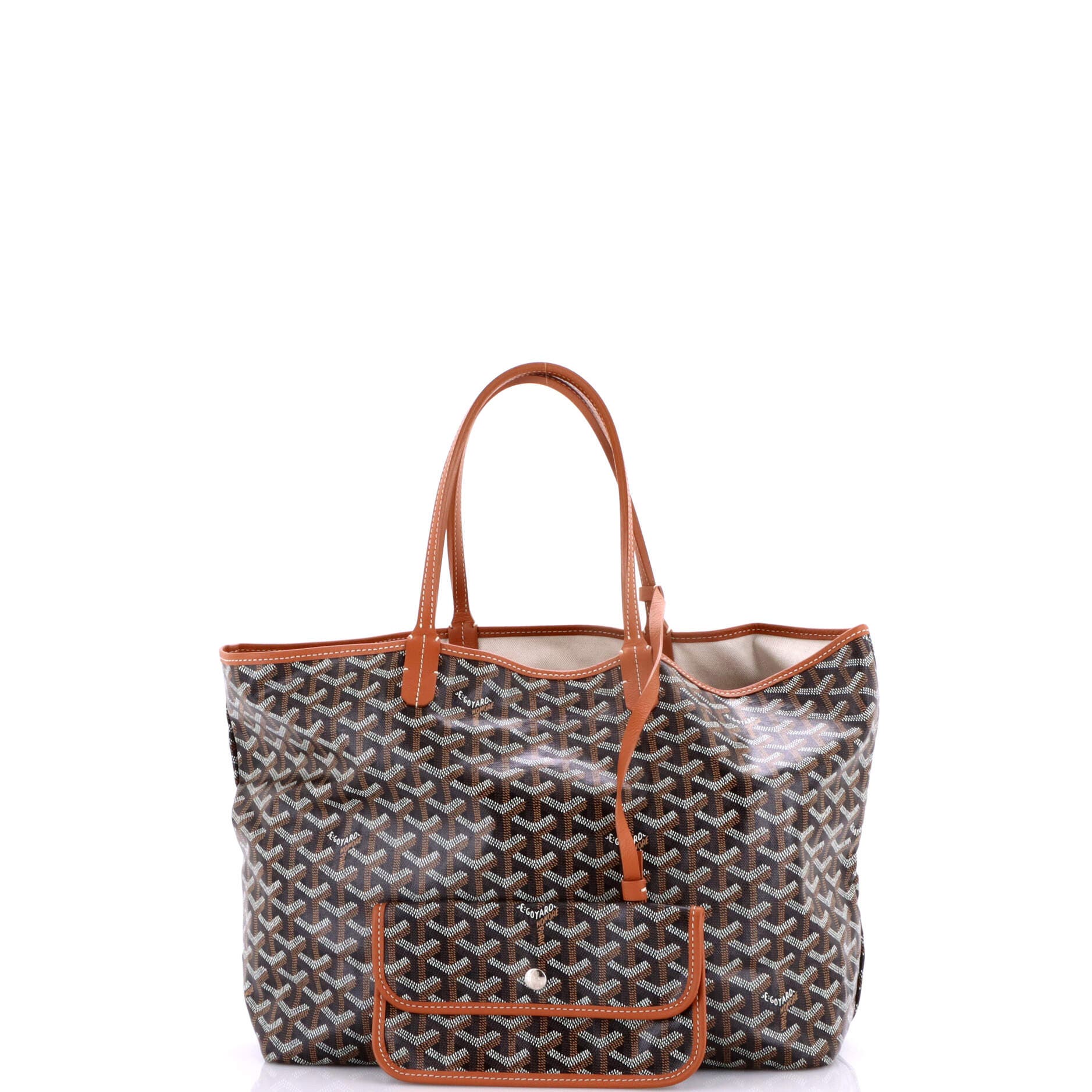 Pre-Owned Goyard Saint Louis Tote Coated Canvas PM, Alternate, color, Brown