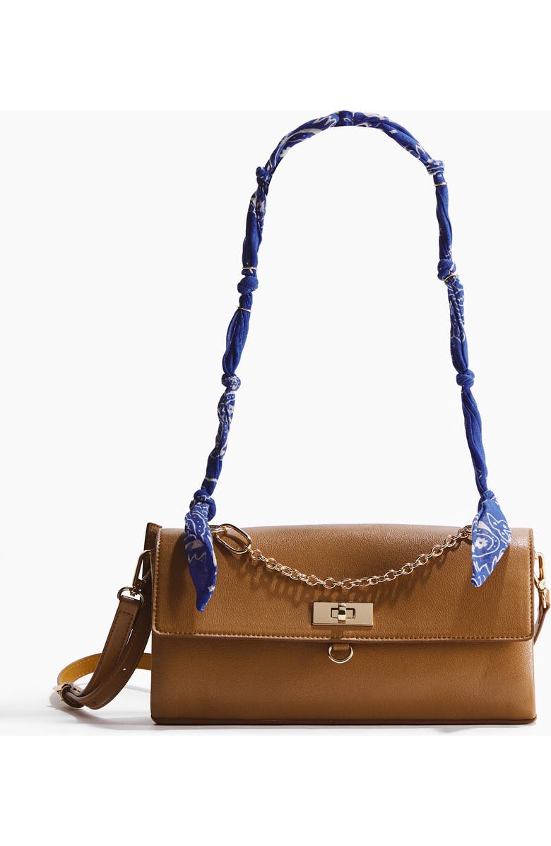 H&M Scarf-detail Crossbody Bag, Main, color, Light Brown
