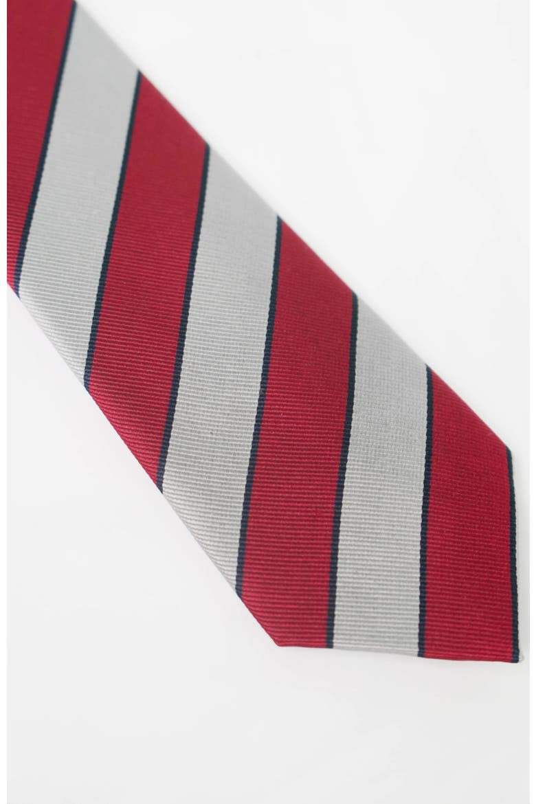 Striped Silk Tie, Alternate, color, Red Stripe