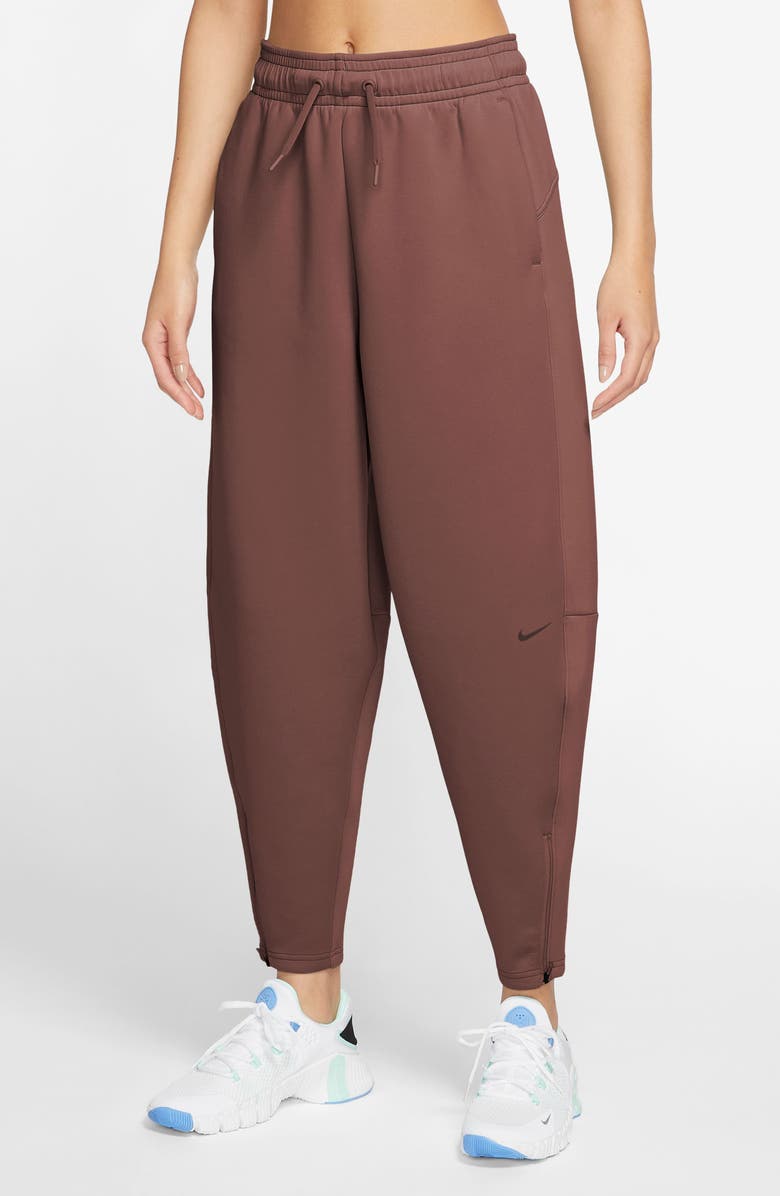 Nike Dri-FIT Prima High-Waisted 7/8 Training Pants, Main, color, Sepia Brown/ Black