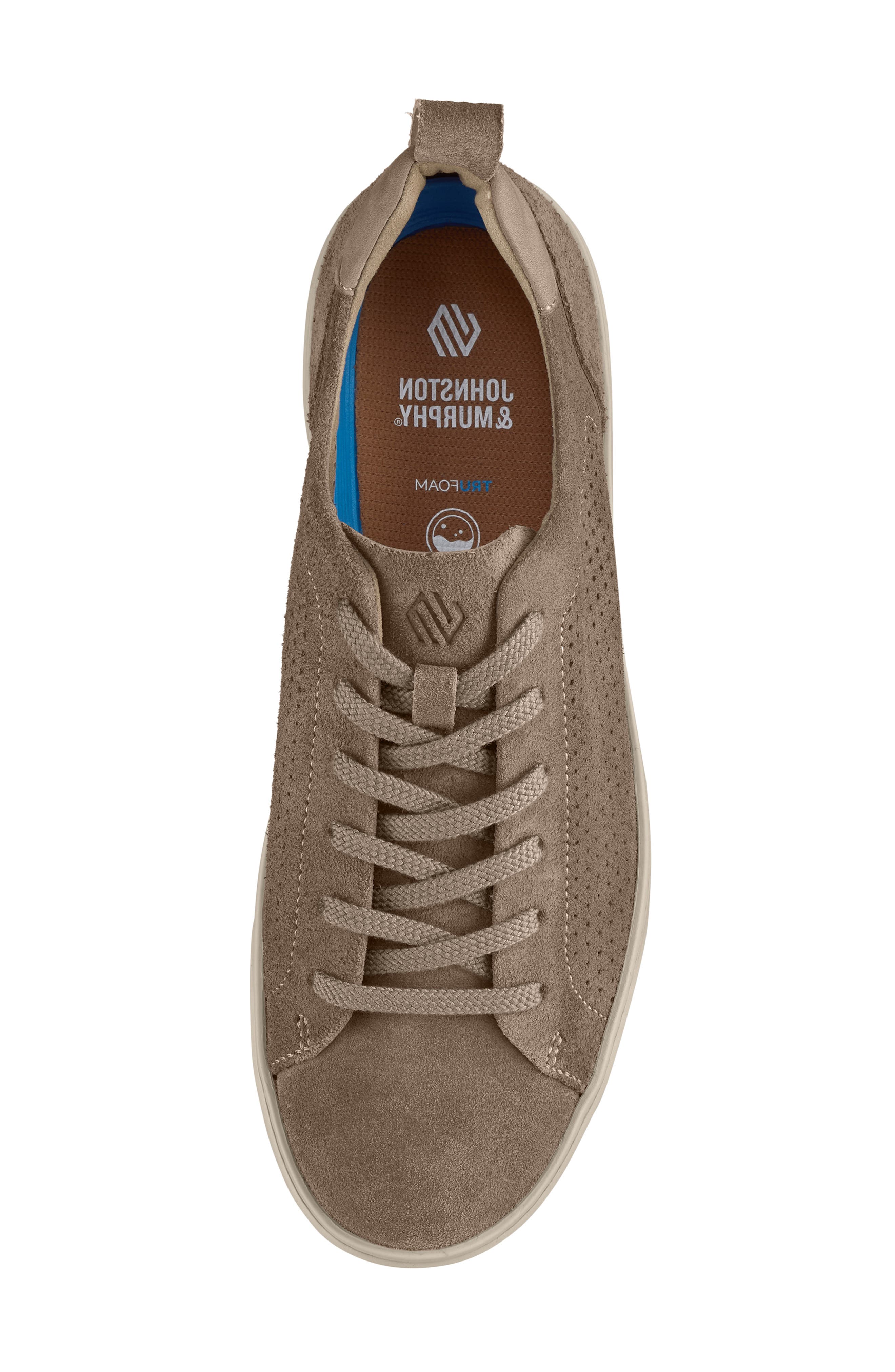 Ollie Low Top Sneaker, Alternate, color, TAUPE WASHABLE SUEDE