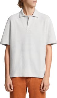 ZEGNA Honeycomb Short Sleeve Cotton Polo