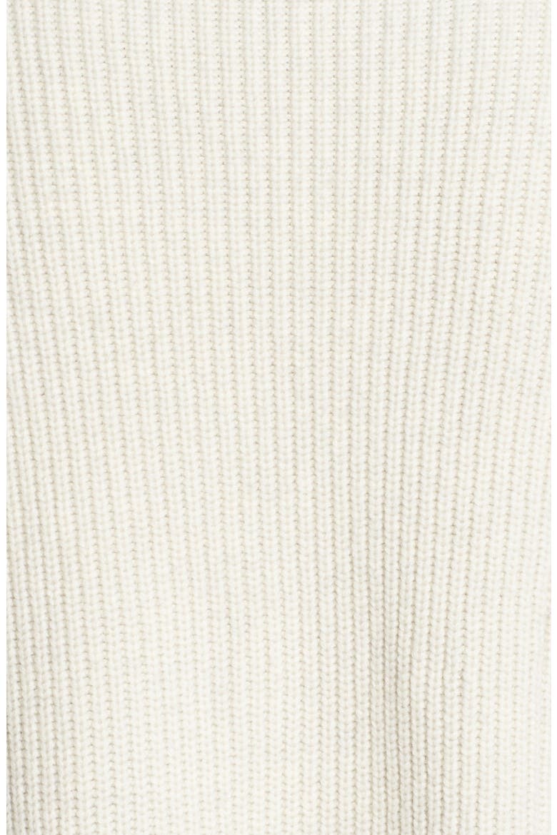 Ribbed Wool & Cashmere Turtleneck Sweater, Alternate, color, OFF WHITE