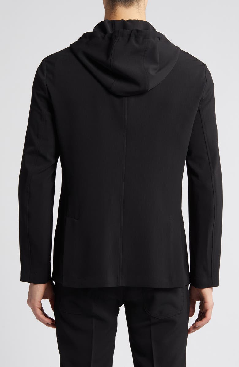Emporio Armani Techno Stretch Blazer with Removable Hooded Bib Inset, Alternate, color, 