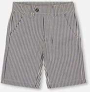 Deux par Deux Little Boy's Slant Pocket Bermuda Shorts Navy Blue Striped