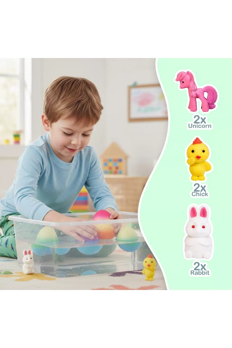Easter Hatching Surprise Egg Toy Set, Alternate, color, Multicolor