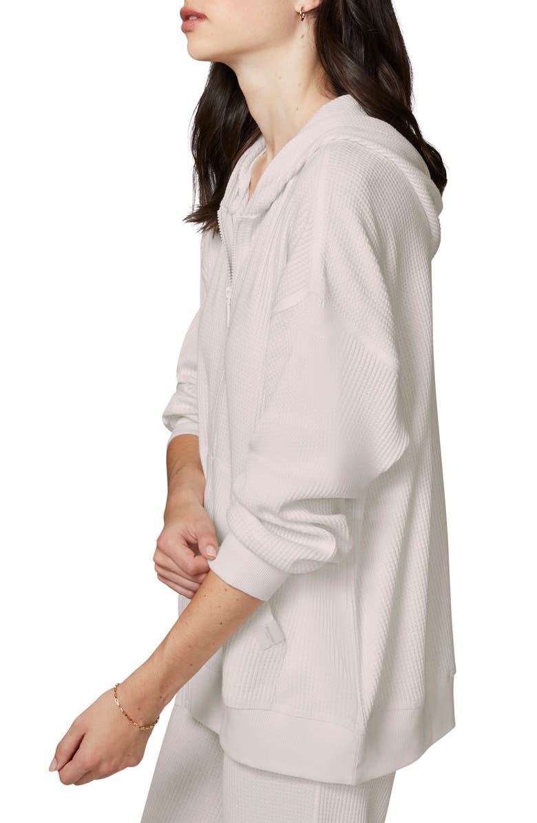 Florence by Mills Oversize Thermal Zip Hoodie, Alternate, color, Jet Stream