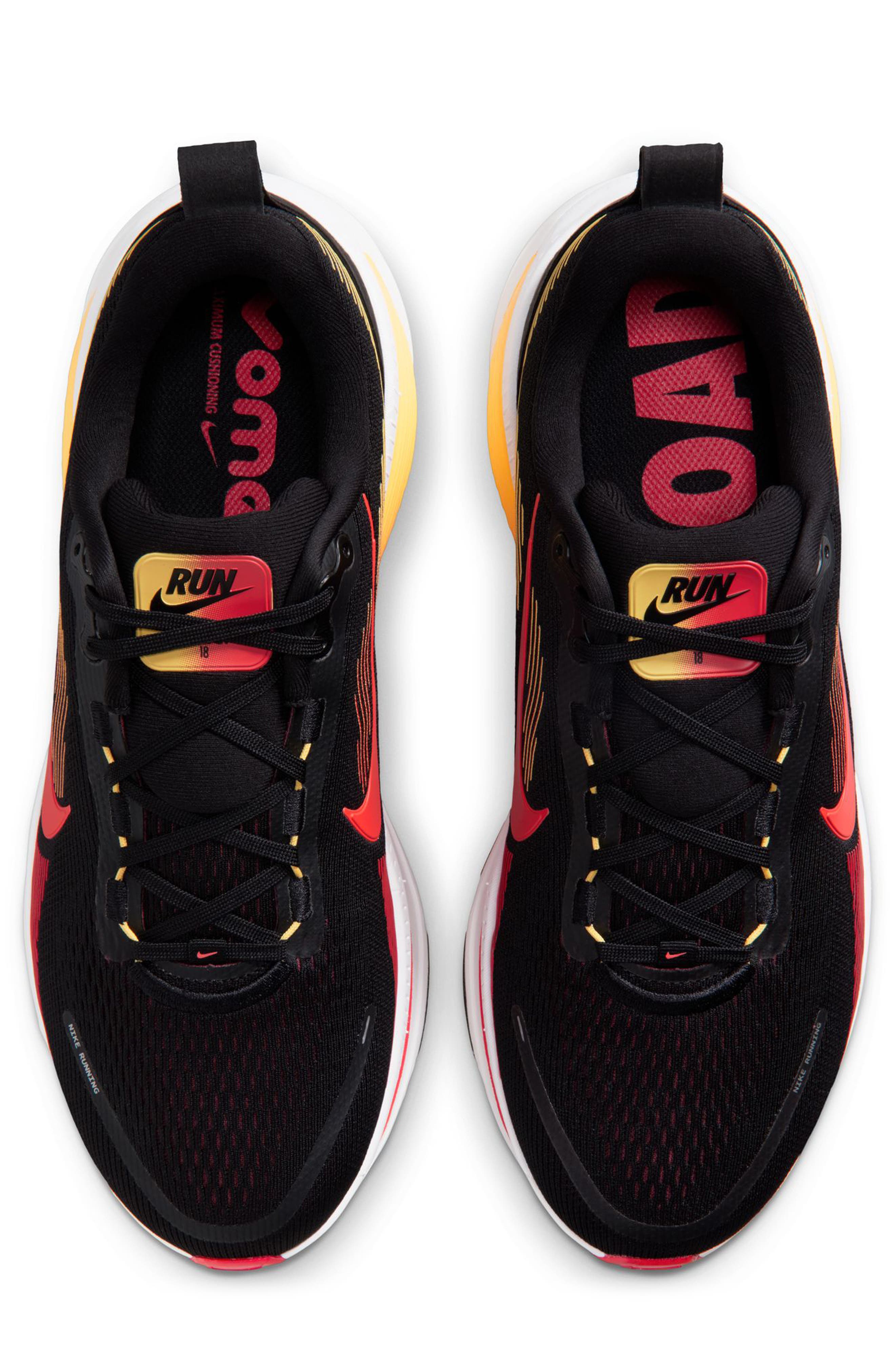 Vomero 18 Running Shoe, Alternate, color, BLACK/ CRIMSON