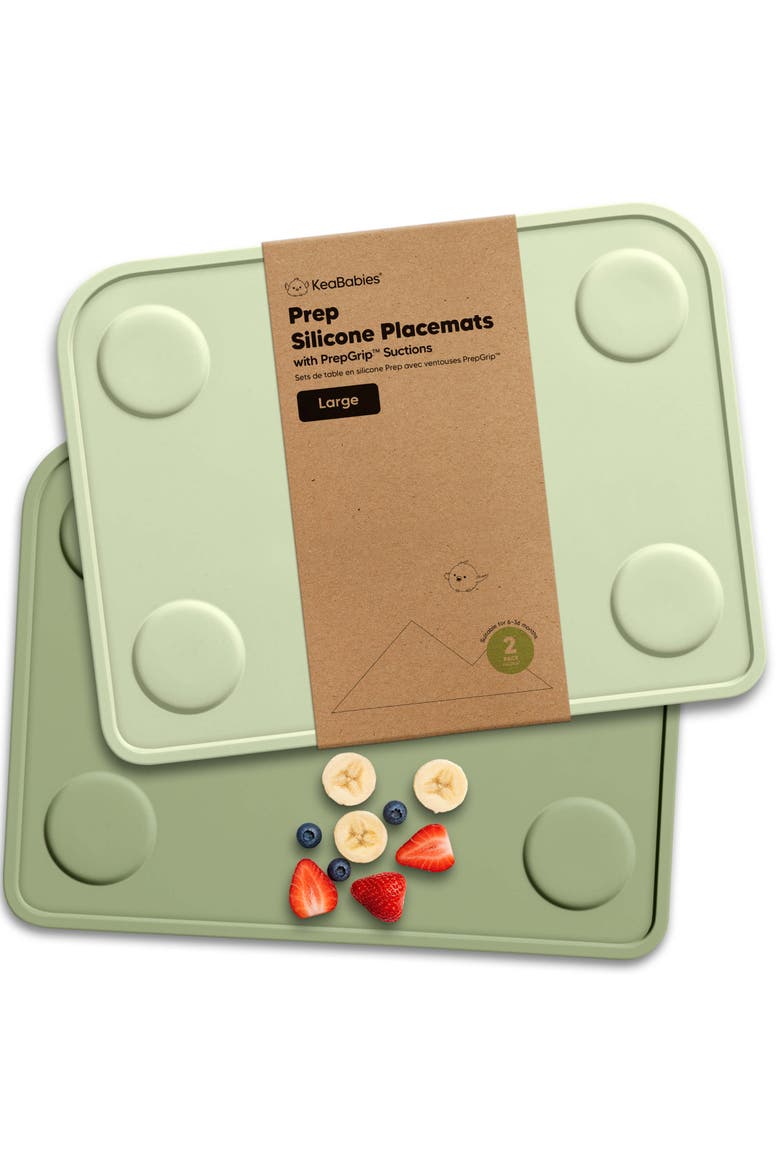 2-Pack Prep Silicone Placemats, Main, color, Sage