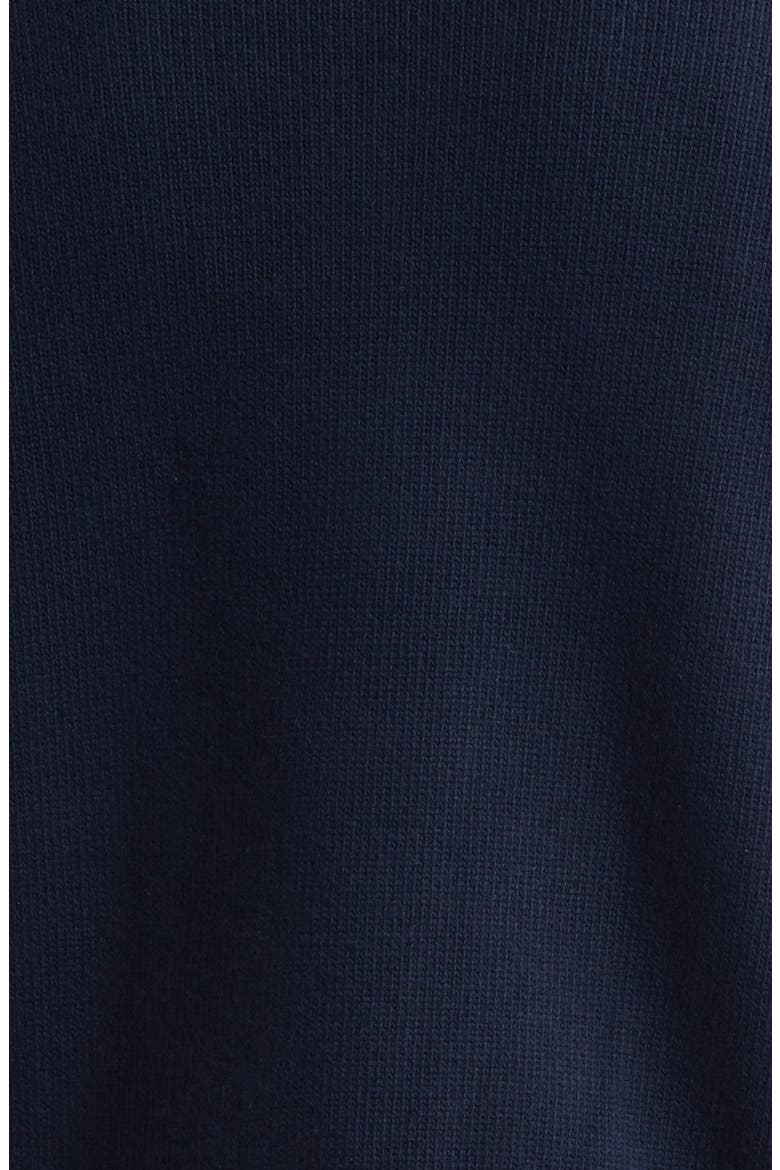 4-Bar Jersey Stitch Virgin Wool Half Zip Sweater, Alternate, color, NAVY