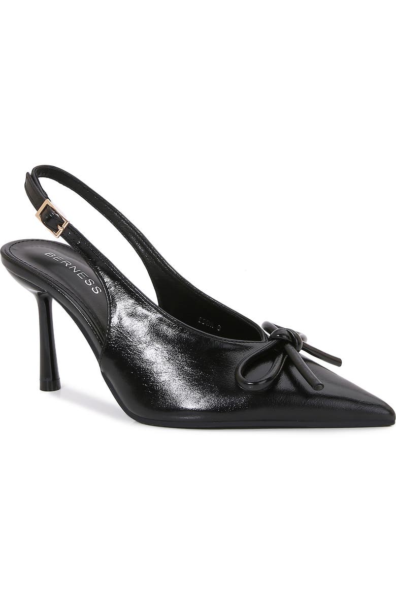 BERNESS Edda Pointed Toe Slingback Pump, Main, color, Black