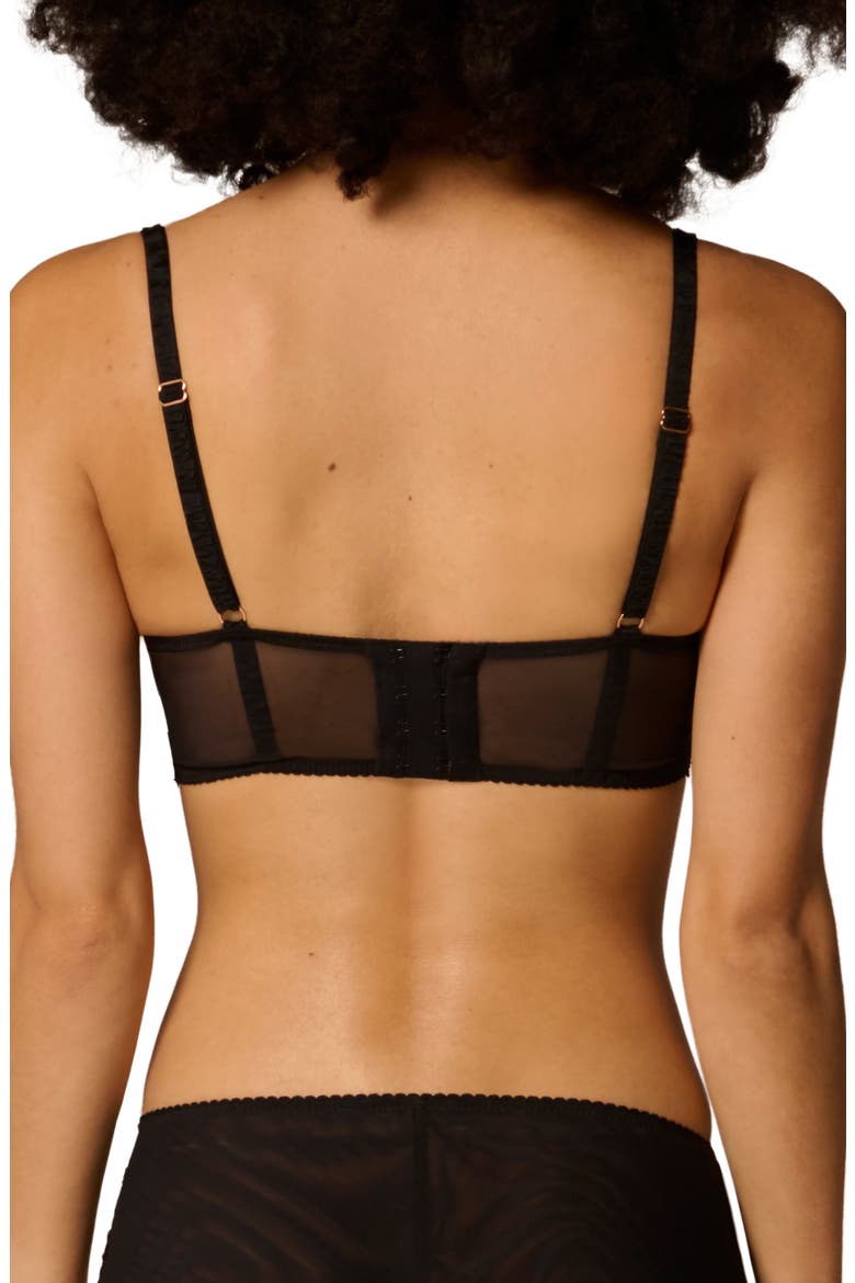 Idole Underwire Plunge Bra, Alternate, color, BLACK