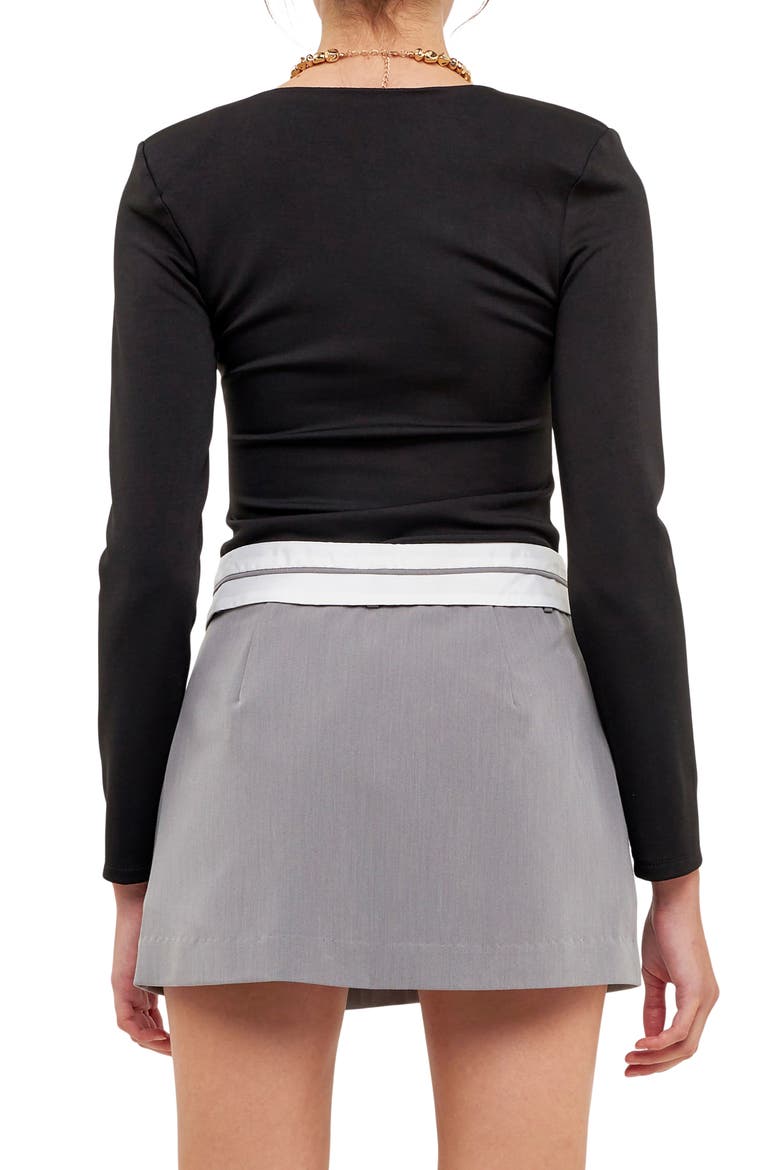 Square Neck Bodysuit, Alternate, color, BLACK