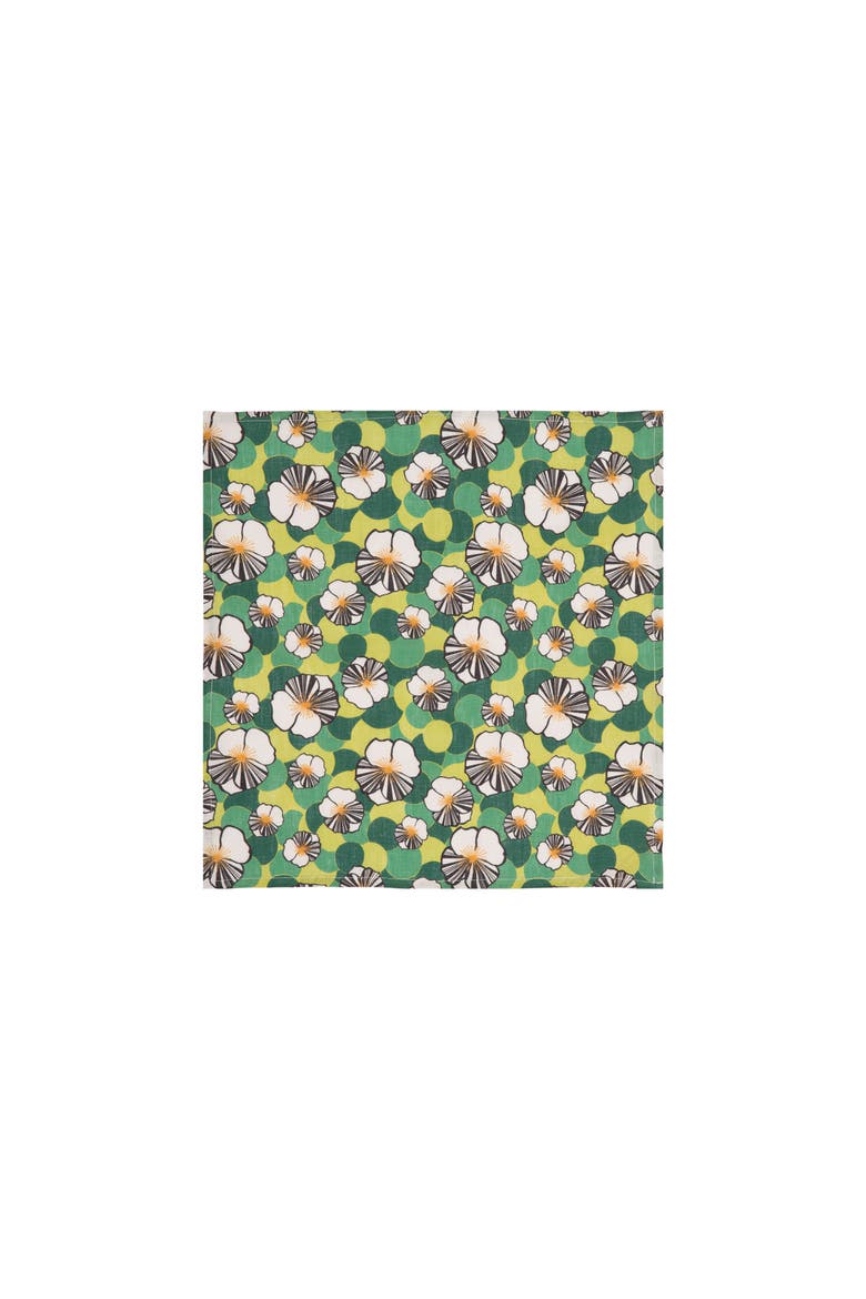 Large Napkins Set Of 6 (45X45) Ninfea Green, Alternate, color, Ninfea Green