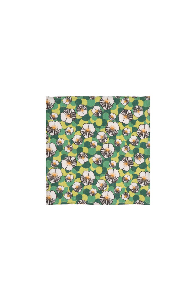 La DoubleJ Large Napkins Set Of 6 (45X45) Ninfea Green, Alternate, color, Ninfea Green