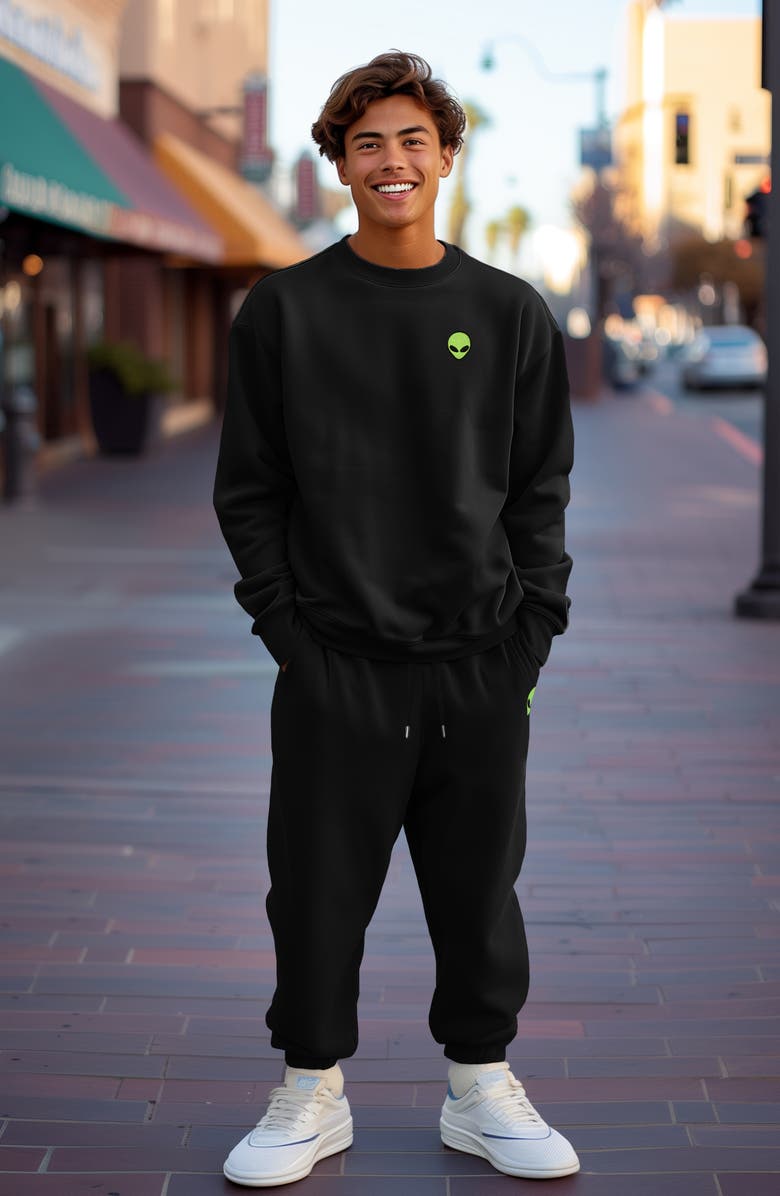 Dalix Alien Sweatsuit, Alternate, color, Black