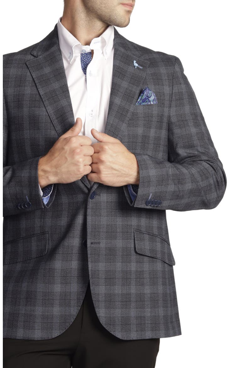 Signature Glen Plaid Sportcoat, Alternate, color, CHARCOAL