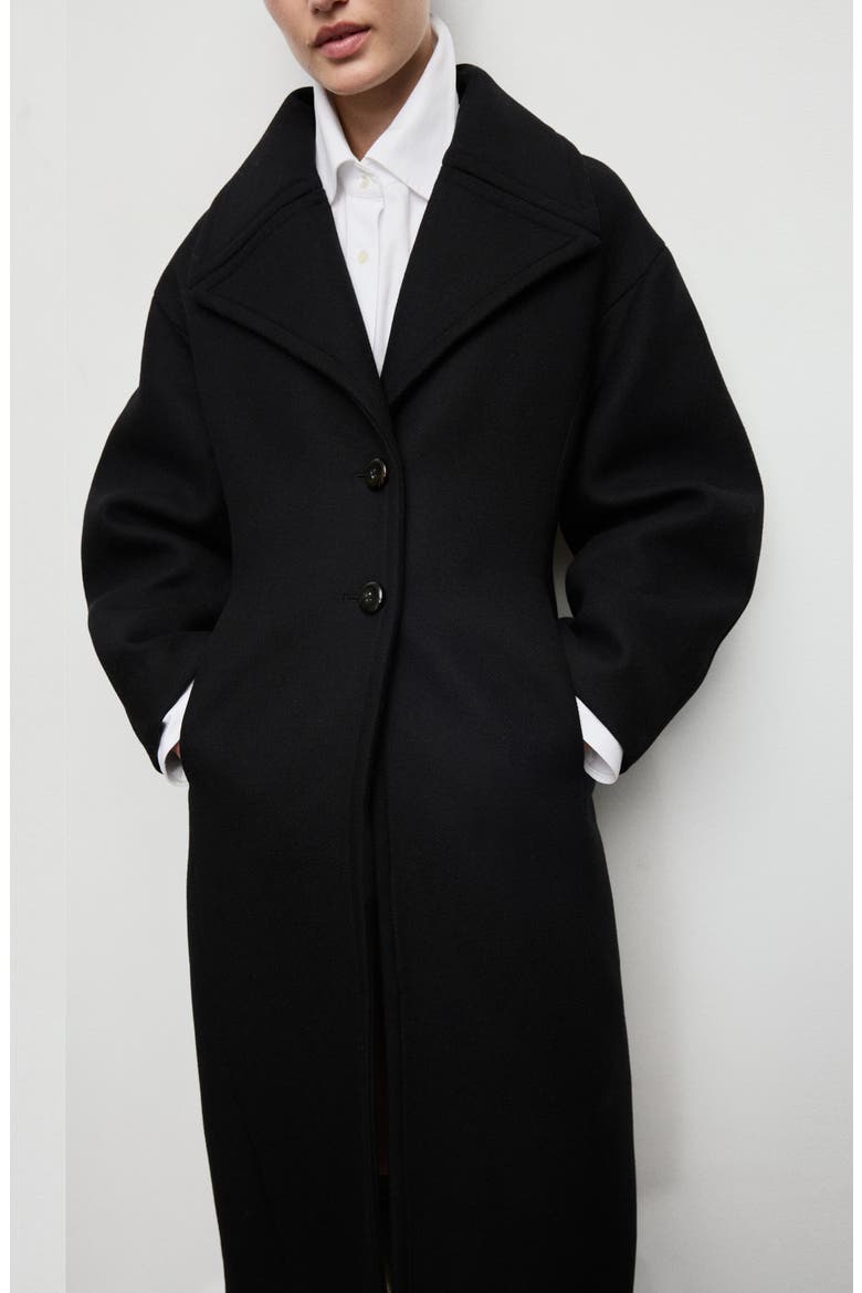 Wool Coat, Alternate, color, BLACK