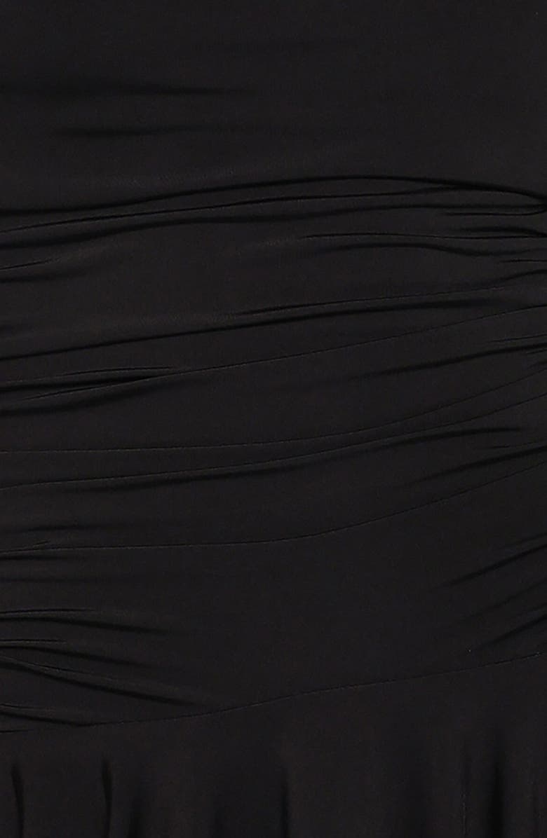 Petal & Pup Messina Off the Shoulder Long Sleeve Minidress, Alternate, color, Black