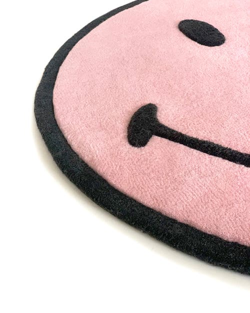 Maison Deux Smiley Rug In Pink