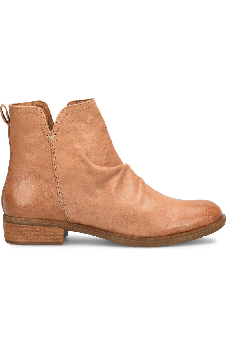 Söfft Beckie Ruched Bootie, Alternate, color, Luggage