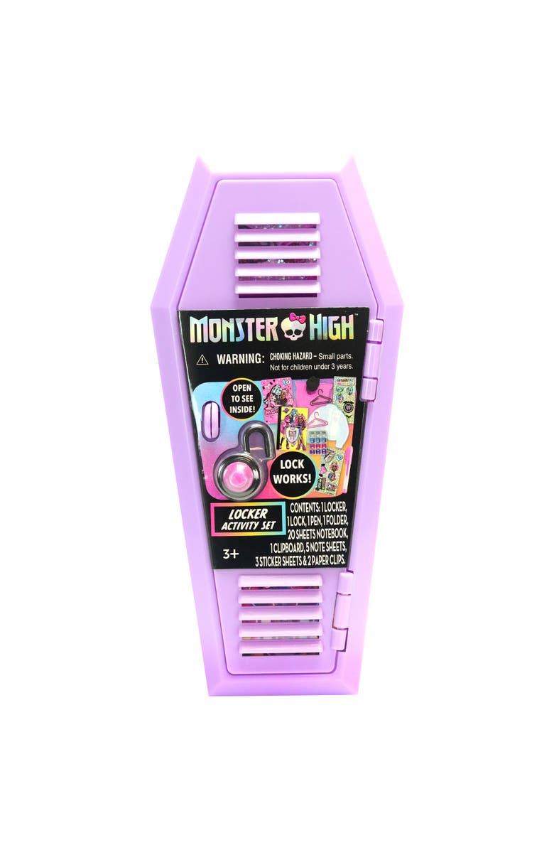 Monster High Design Activity Locker, Doodle & Decorate, Lavender Coffin Shaped, Main, color, Multicolored