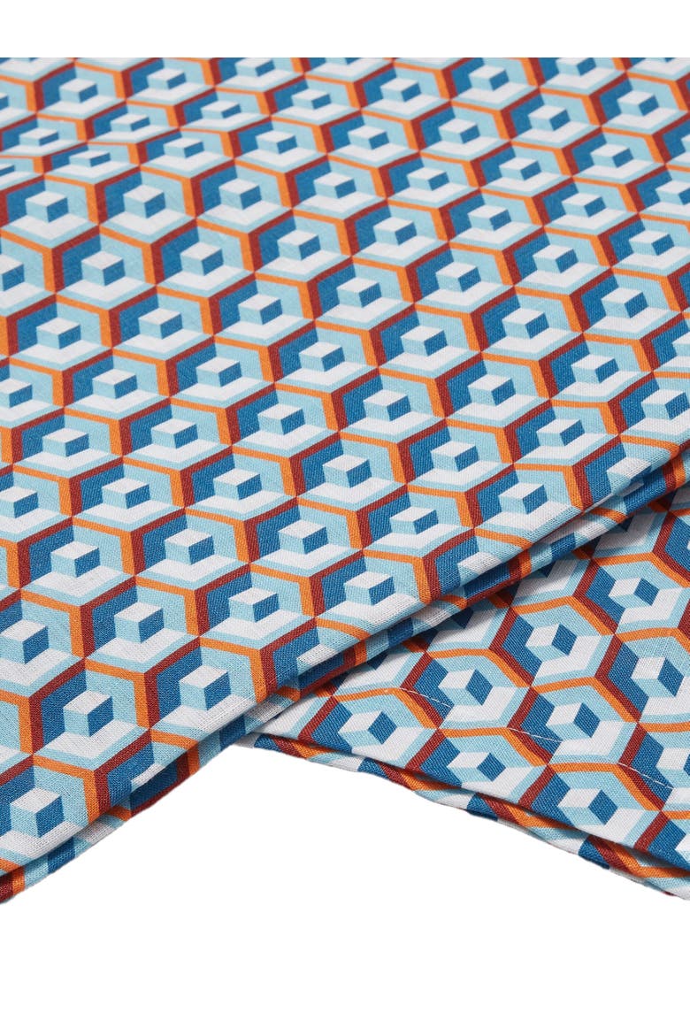 Medium Tablecloth (180X280) Cubi Blue, Alternate, color, Cubi Blue