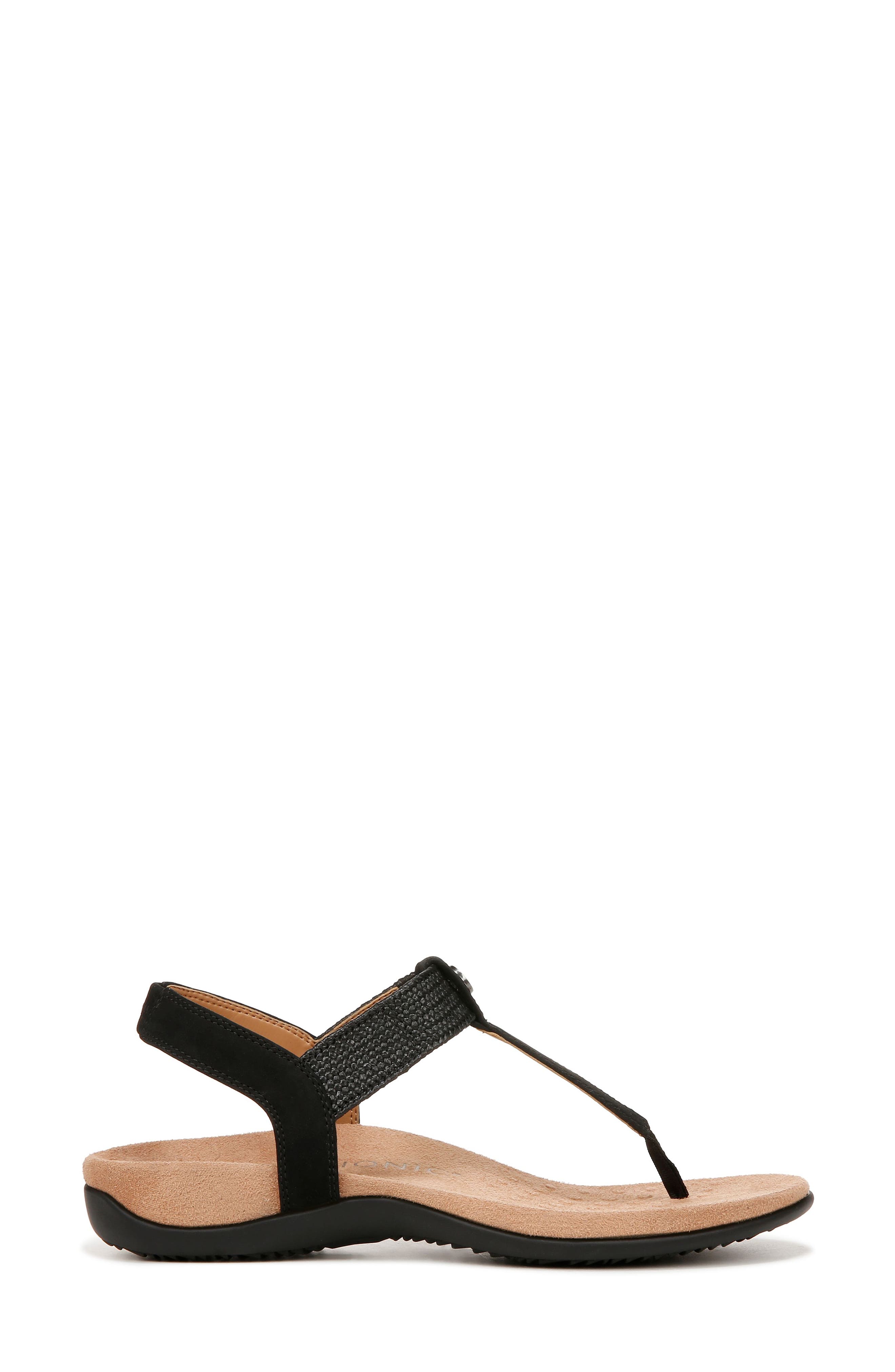 Vionic Brea T-Strap Sandal, Alternate, color, Black