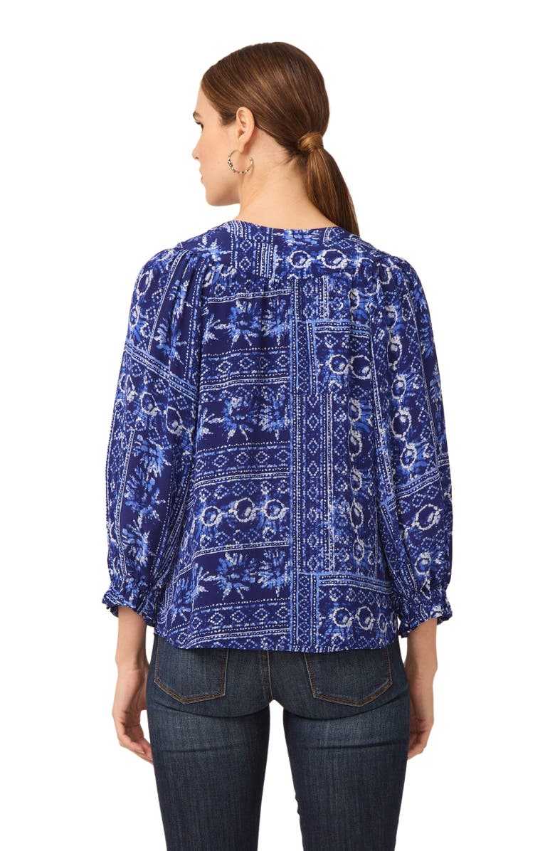 Gilner Farrar Kayla Blouse, Alternate, color, Santorini Print