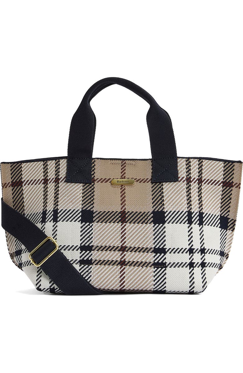 Barbour Layla Tartan Mini Tote Bag, Main, color, Rosewood Tartan