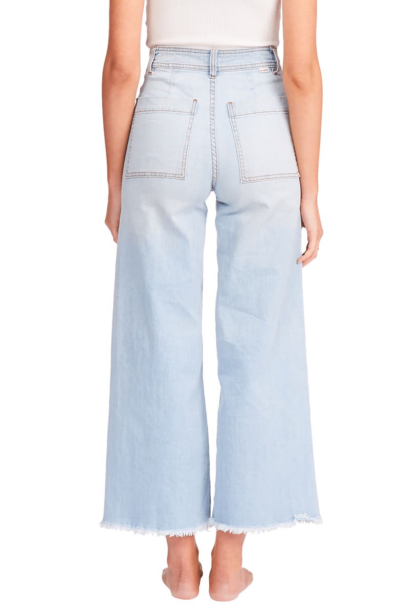 Billabong Free Fall Fray Hem Stretch Wide Leg Jeans, Alternate, color,