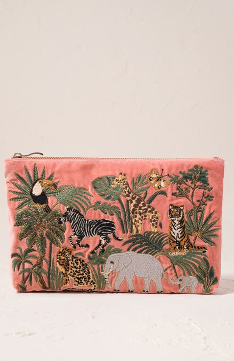 World Wildlife Velvet Everyday Pouch