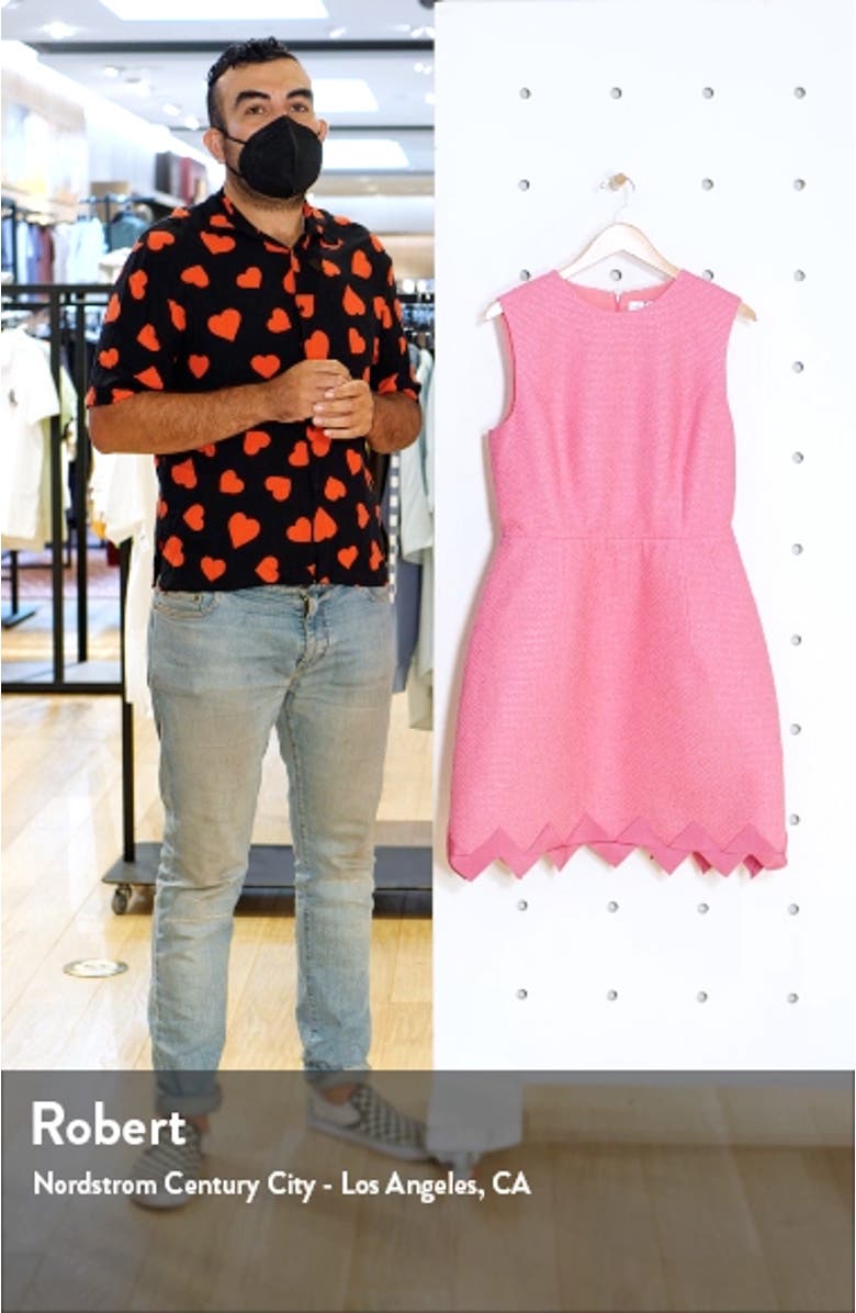 Zigzag Hem Tweed Minidress, sales video thumbnail