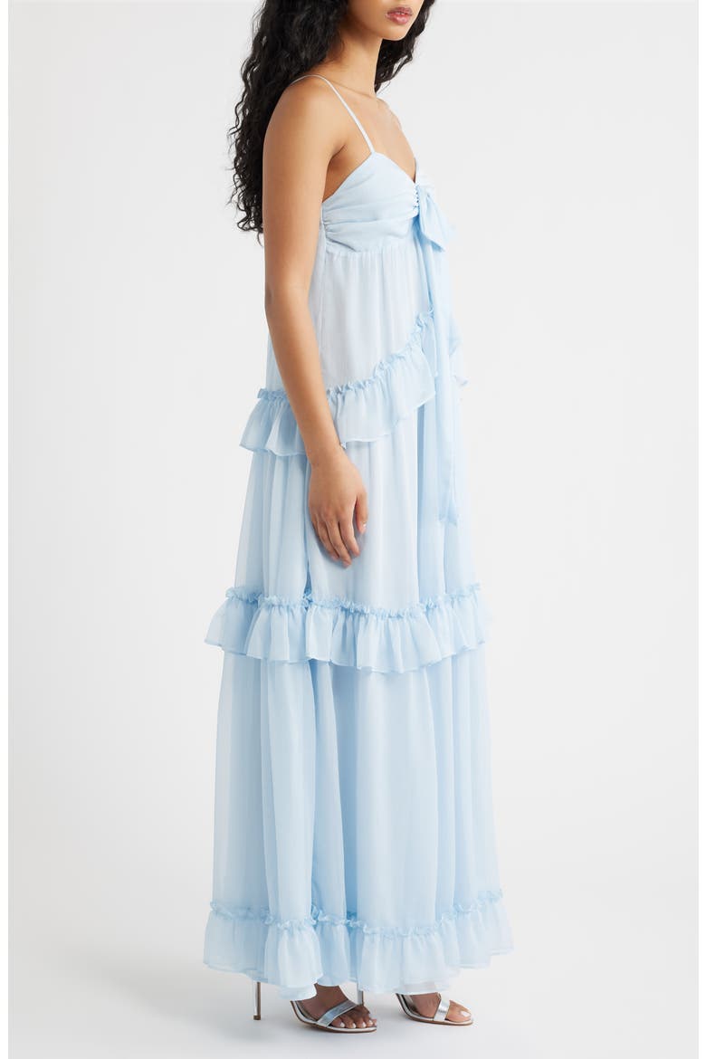 Markie Ruffle Tiered Evening Dress, Alternate, color, LIGHT BLUE