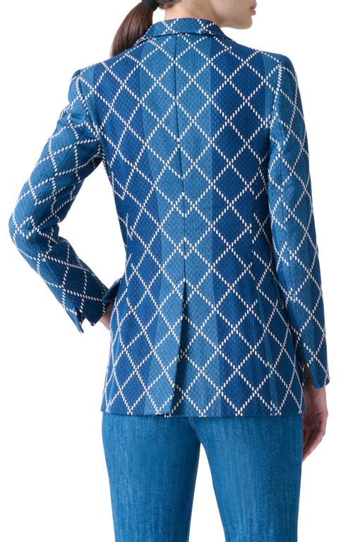 Akris Punto Diamond Cotton Jacquard Fitted Blazer