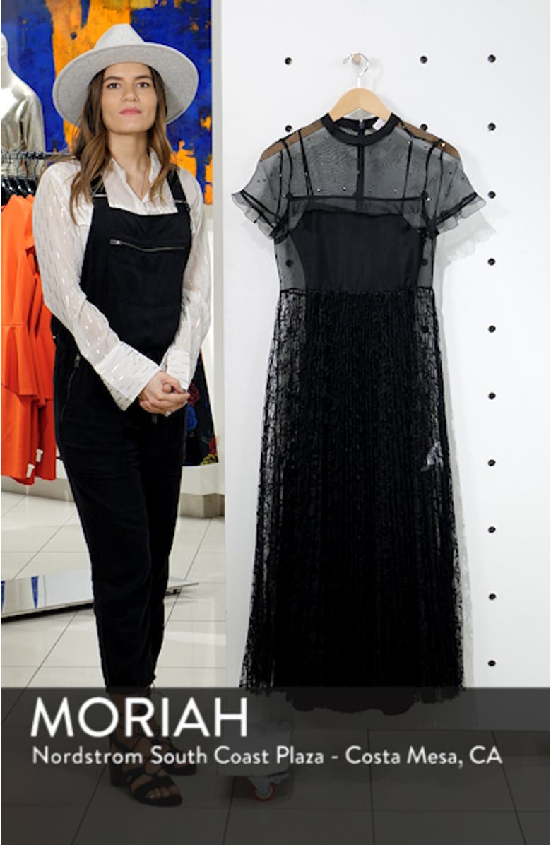 Studded Yoke Lace Skirt Maxi Dress, sales video thumbnail