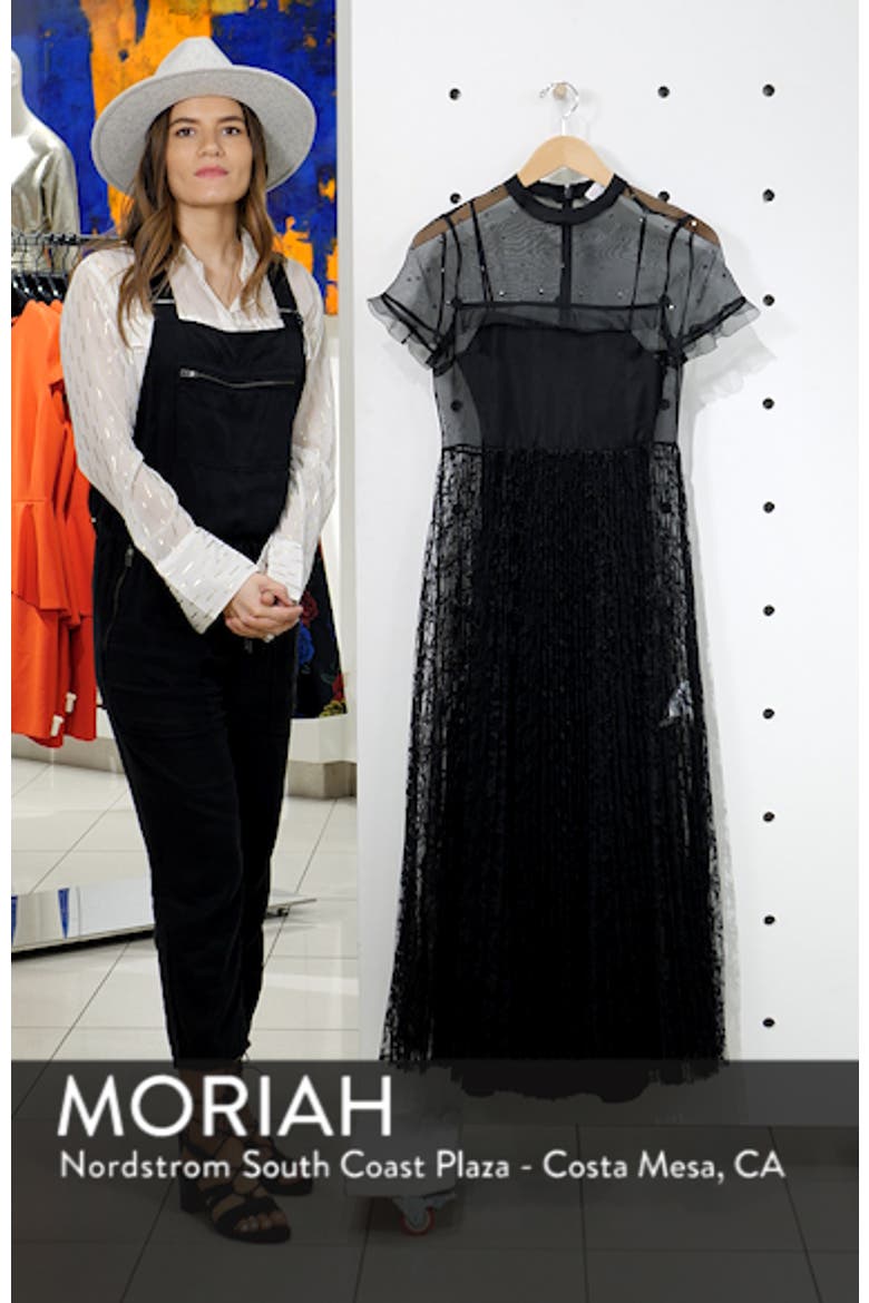 Studded Yoke Lace Skirt Maxi Dress video