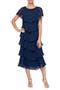 Tiered Chiffon Midi Dress
