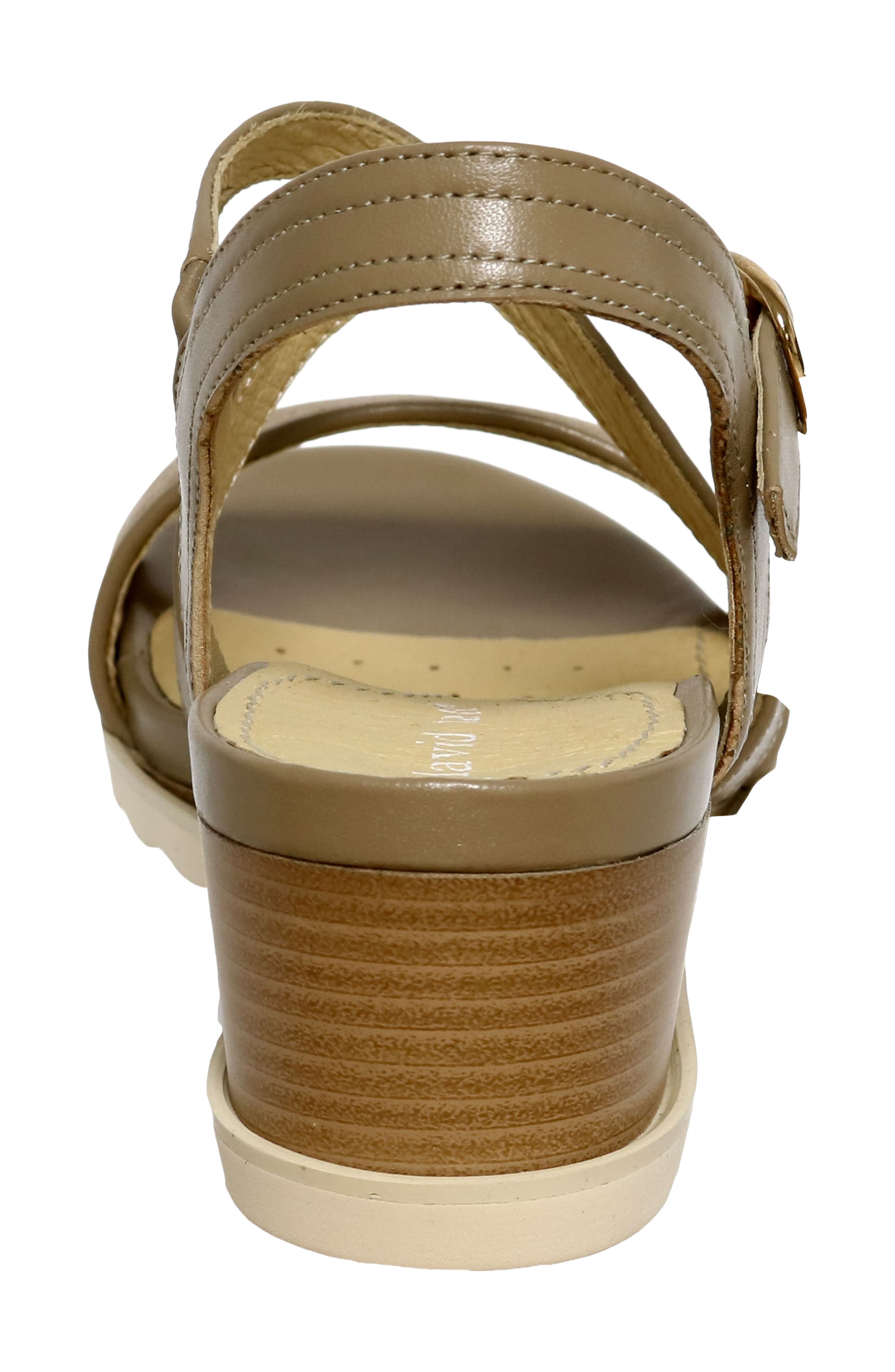Kinsley Ankle Strap Wedge Sandal, Alternate, color, TAUPE SUEDE