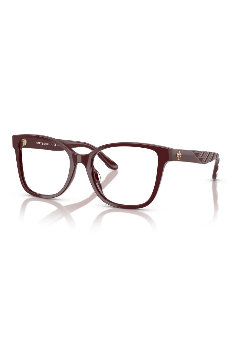 55mm Oval Optical Glasses, Alternate, color, RED