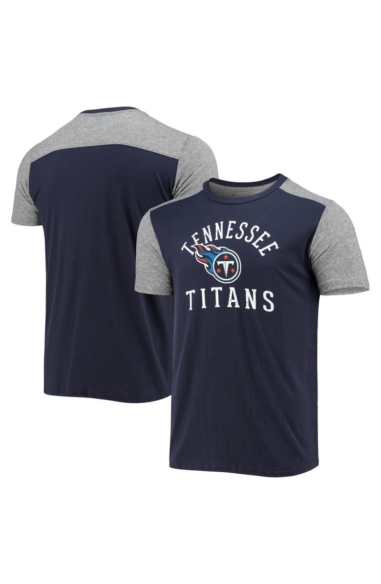 Majestic Threads Men's Majestic Threads Navy/Gray Tennessee Titans Field Goal Slub T-Shirt, Main, color, Navy