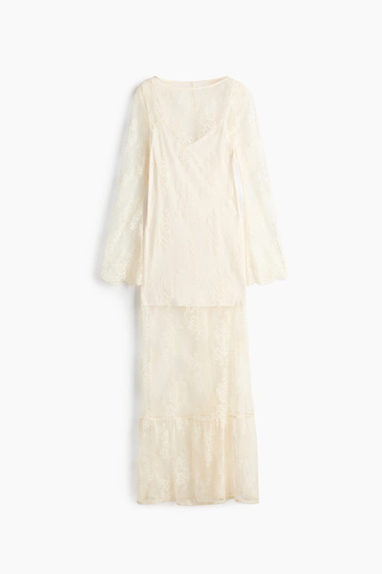 Lace Maxi Dress, Main, color, Cream