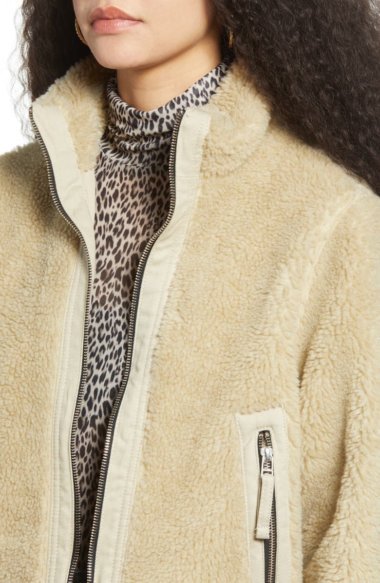 BDG Urban Outfitters Contrast Panel Fleece Jacket, Alternate, color, 