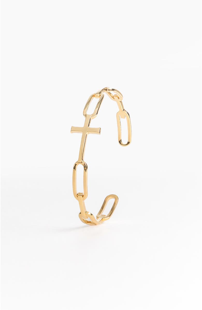 Rizen Jewelry Chain Breaker Bangle, Main, color, 18K Gold Plated