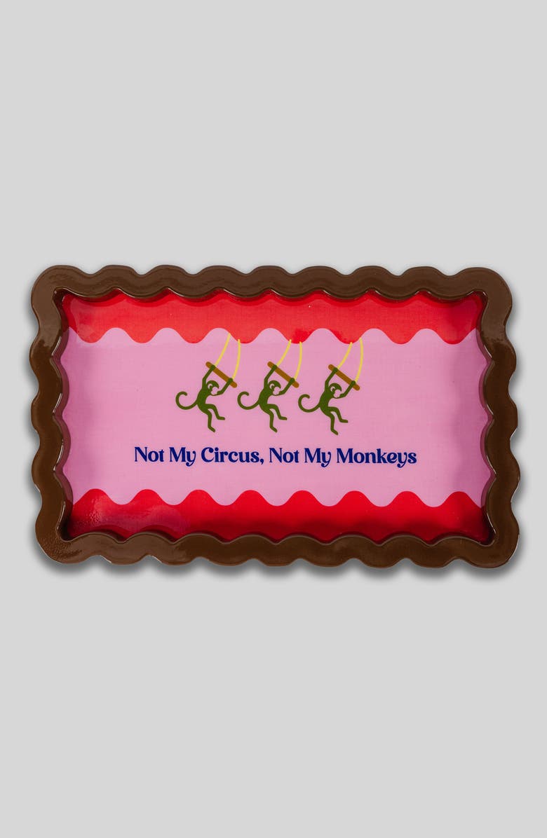 Furbish Not My Circus Lacquer Tray, Main, color, Not My Circus