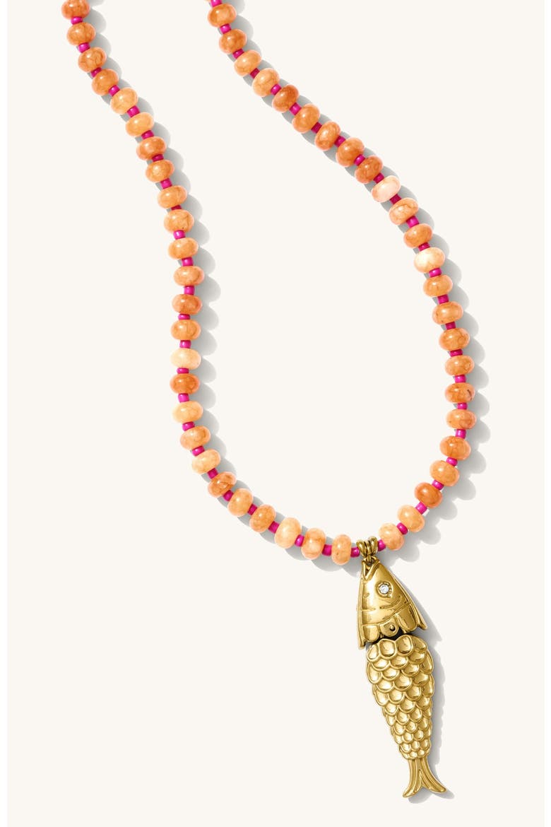Pez Necklace, Main, color, Gold