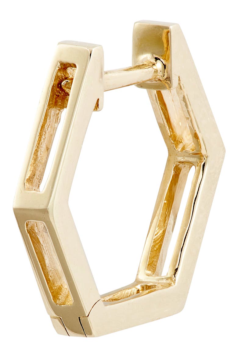 Hexagonal Split Hoop Earrings, Alternate, color, YELLOW GOLD