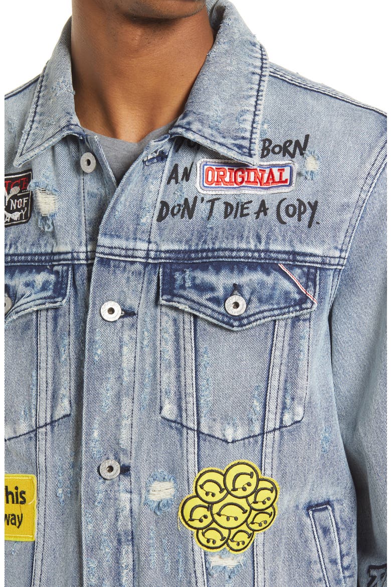 Denim Jacket, Alternate, color, GRAFFITI