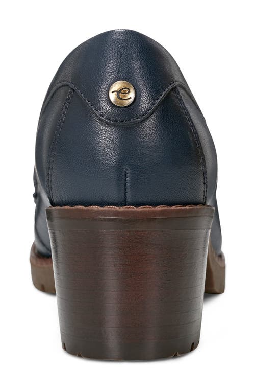 Easy Spirit Charli Block Heel Loafer In Dark Blue