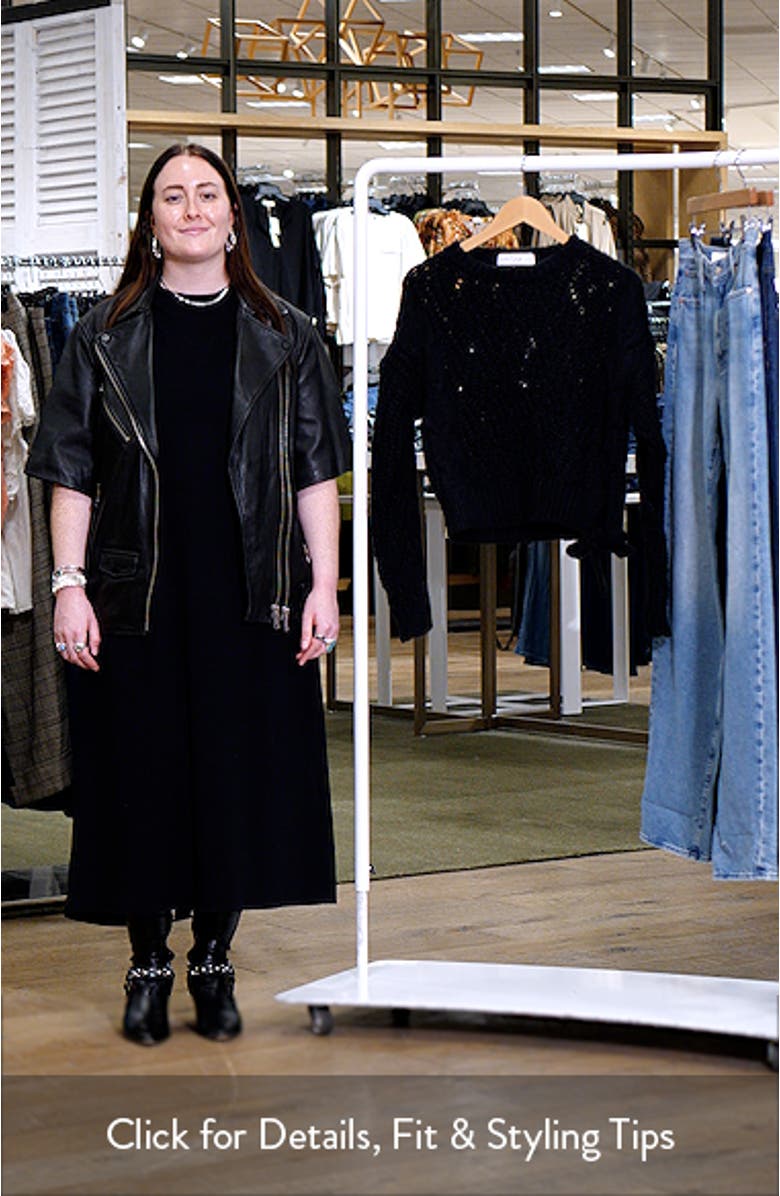 Birdie Open Stitch Side Tie Sweater, sales video thumbnail